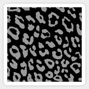 Leopard Print Black Gray Sticker